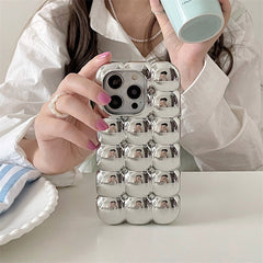 silver bubble iphone case boogzel clothing