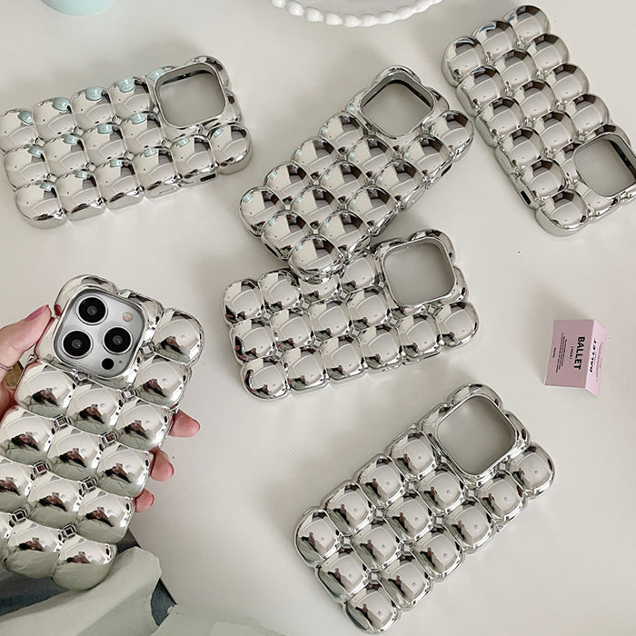 silver bubble iphone case boogzel clothing