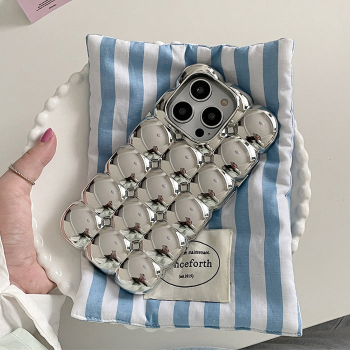 silver bubble iphone case boogzel clothing