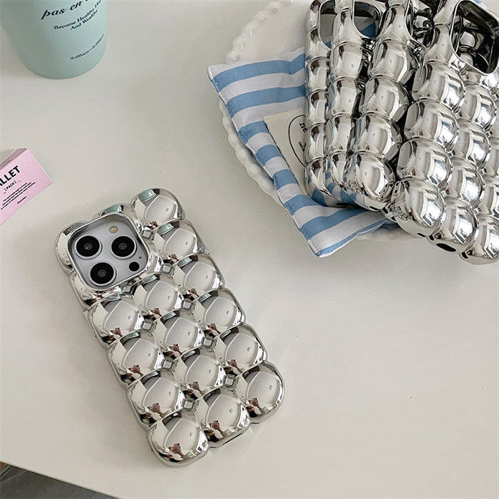 silver bubble iphone case boogzel clothing