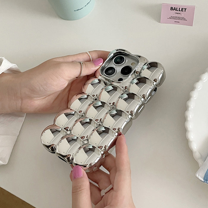 silver bubble iphone case boogzel clothing
