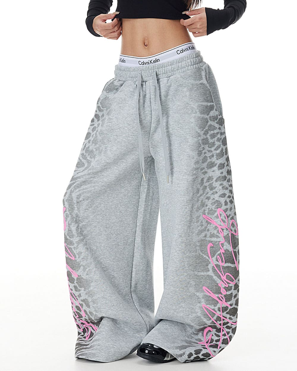 skater girl leopard print sweatpants boogzel clothing