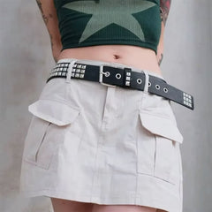 skater girl punk rock pyramid stud belt boogzel clothing