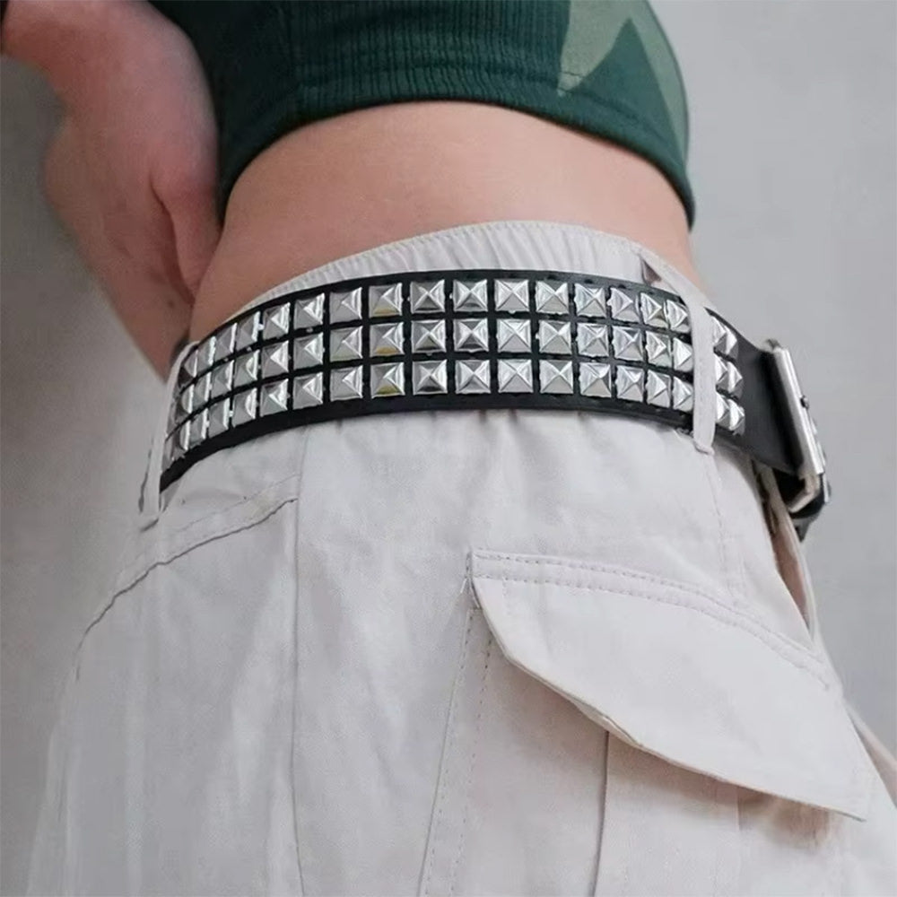 skater girl punk rock pyramid stud belt boogzel clothing
