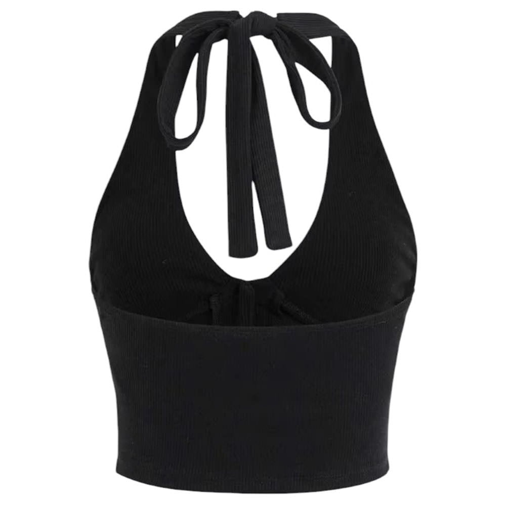 emo girl black halter top boogzel clothing