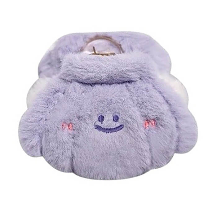 smiling shell fluffy hair clip boogzel clothing