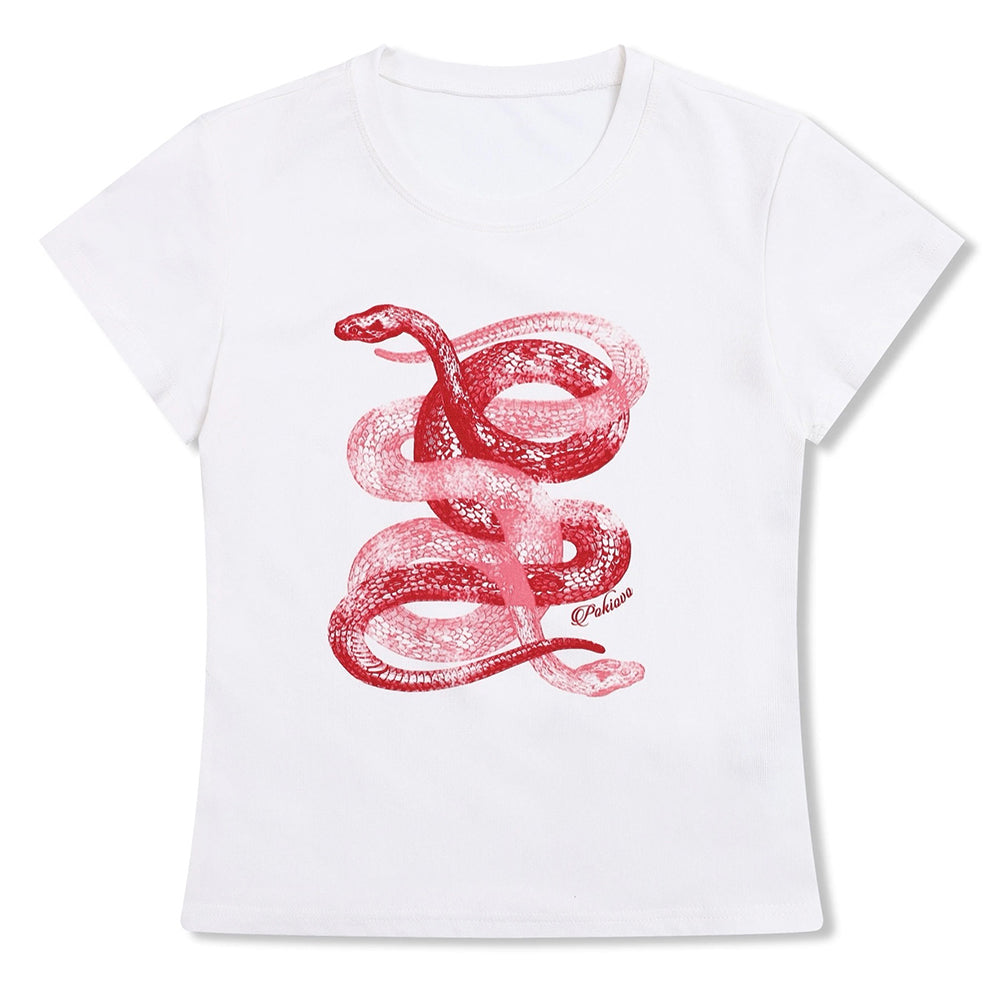 snake graphic fitted t-shirt boogzel clothing