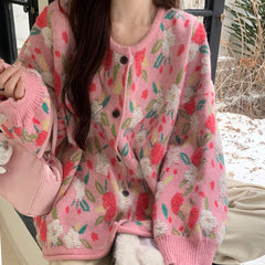 soft girl floral cardigan boogzel clothing