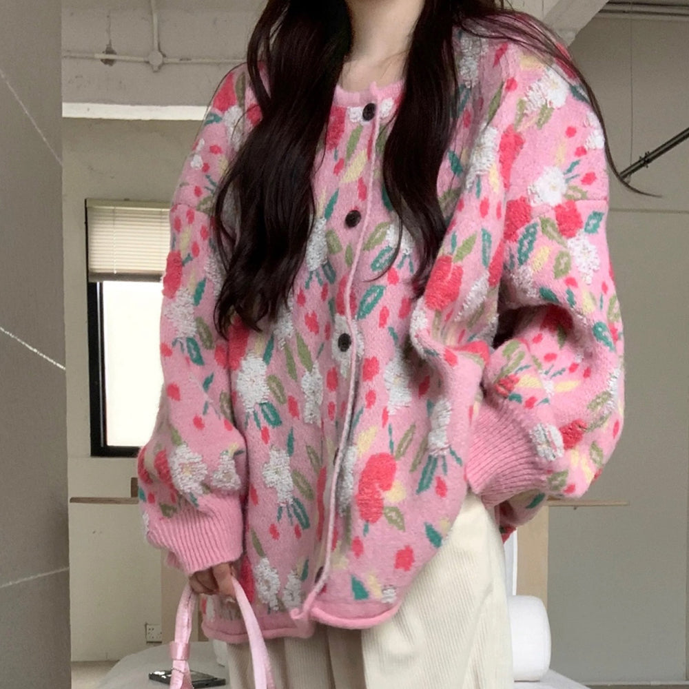 soft girl floral cardigan boogzel clothing
