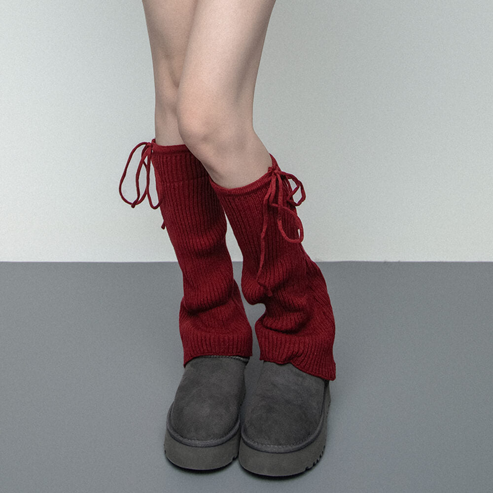soft girl ribbed leg warmers boogzel clothing