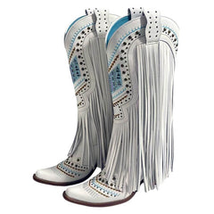 space oddity fringe boots boogzel clothing