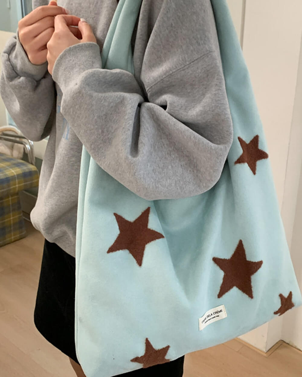 star patch tote bag boogzel clothing