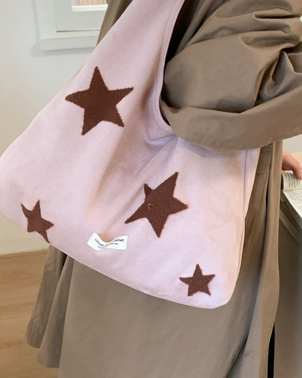 star patch tote bag boogzel clothing