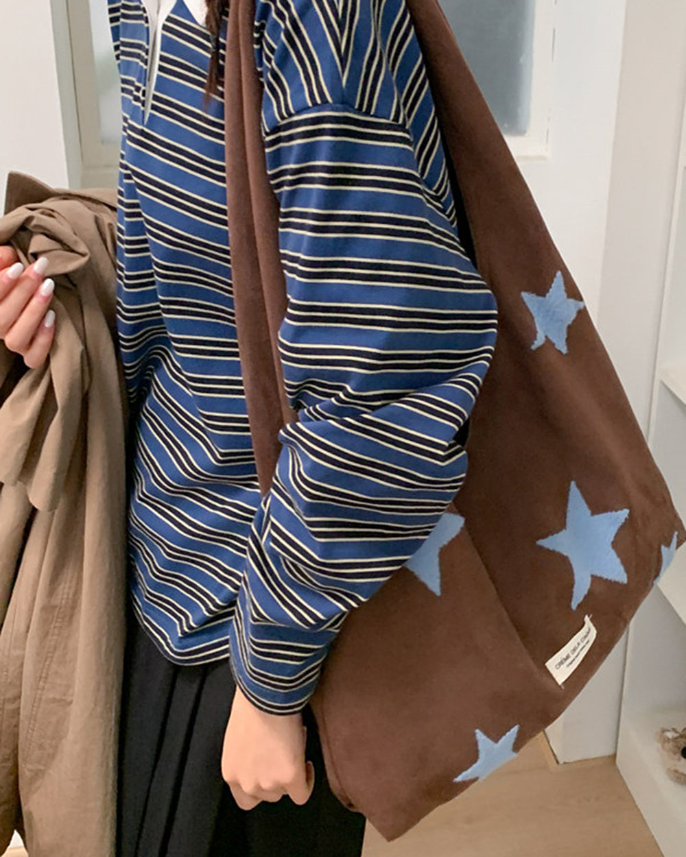 star patch tote bag boogzel clothing