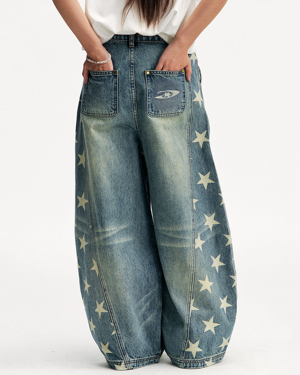 star print barrel jeans boogzel clothing