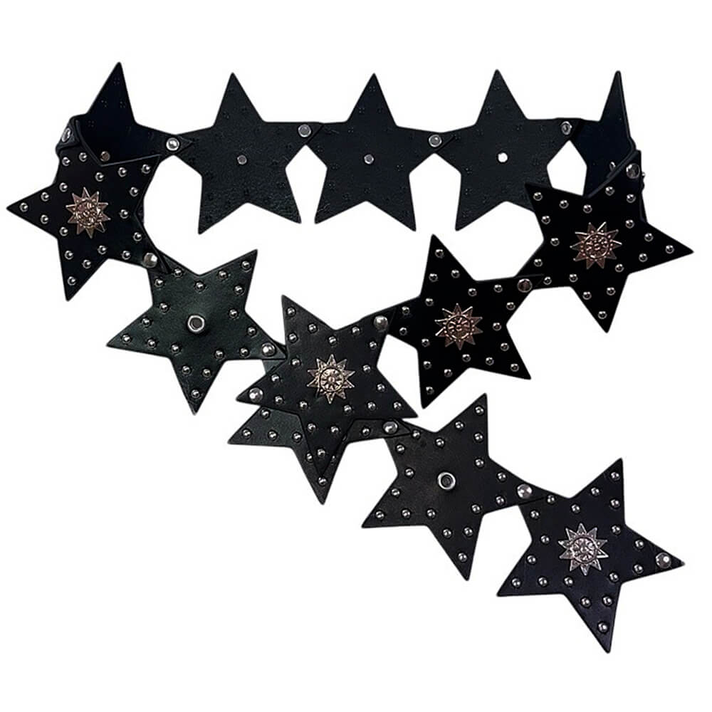star black leather belt boogzel clothing