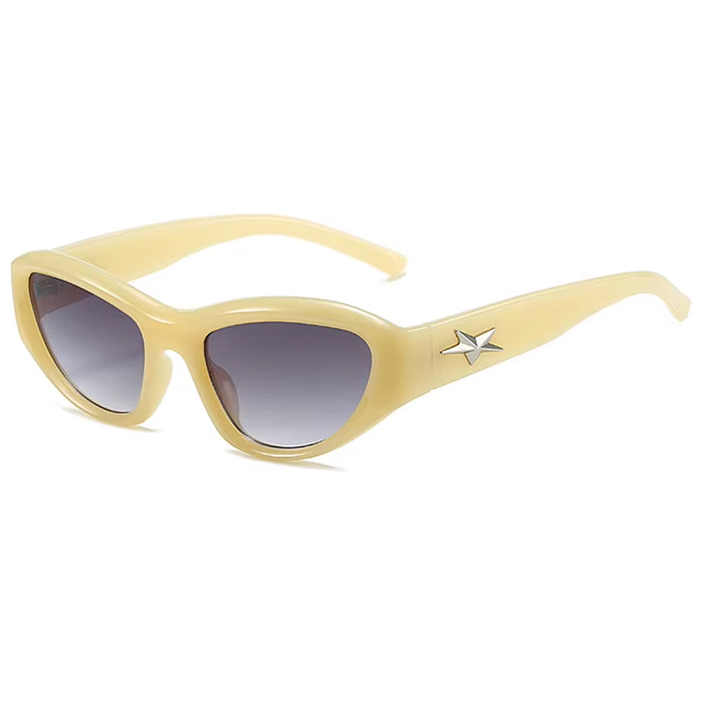 star cat eye yellow sunglasses boogzel clothing