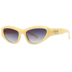 star cat eye yellow sunglasses boogzel clothing