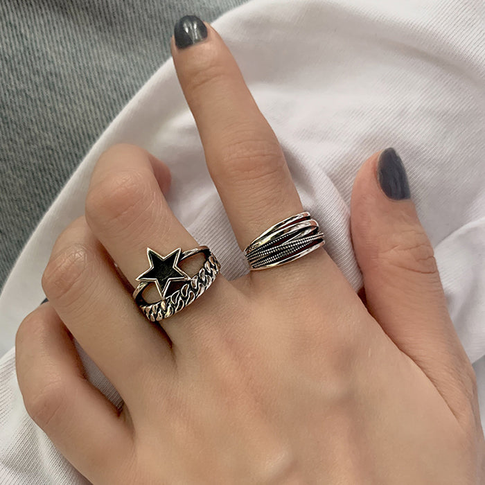 star chain double ring boogzel clothing