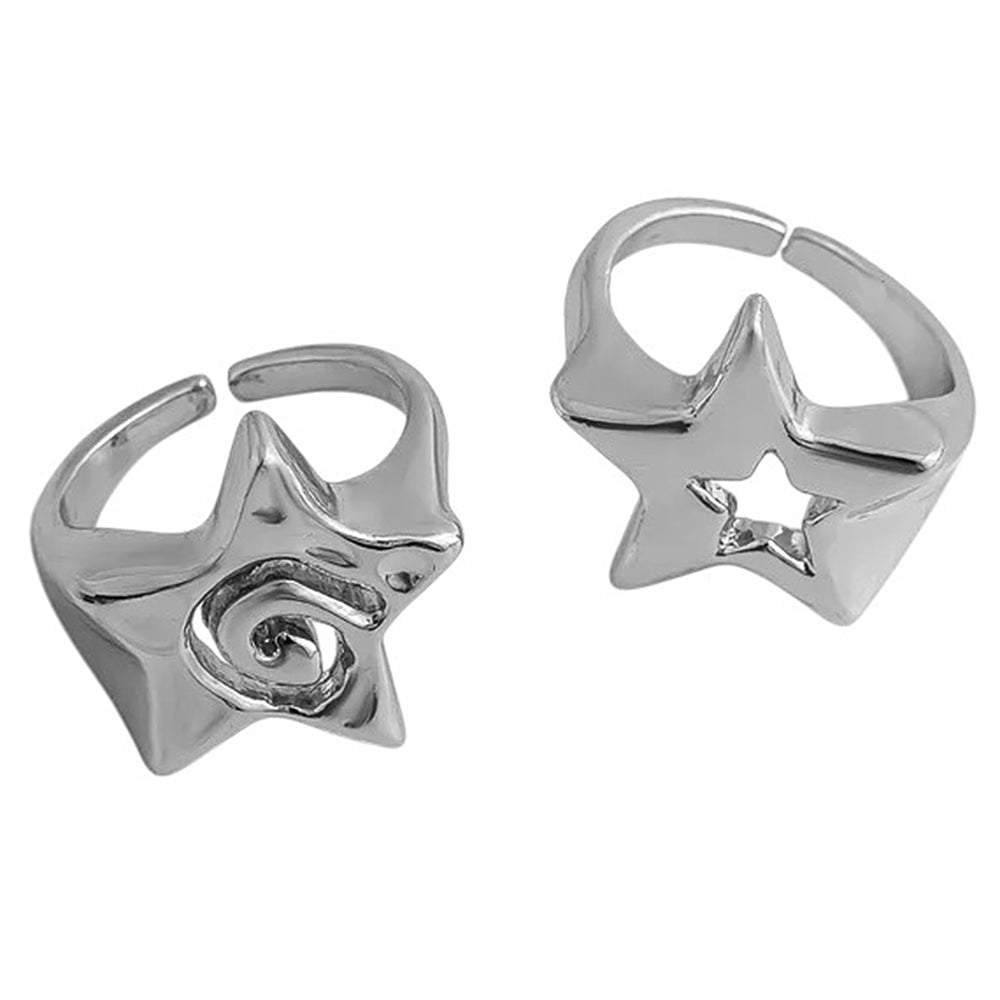 star chunky ring set boogzel clothing