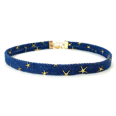 star denim choker boogzel clothing