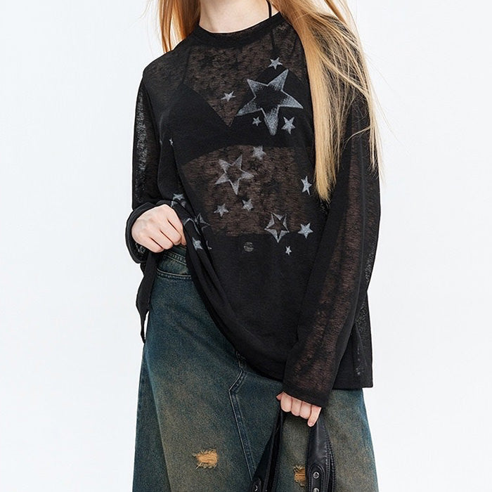 star girl aesthetic long sleeve top boogzel clothing