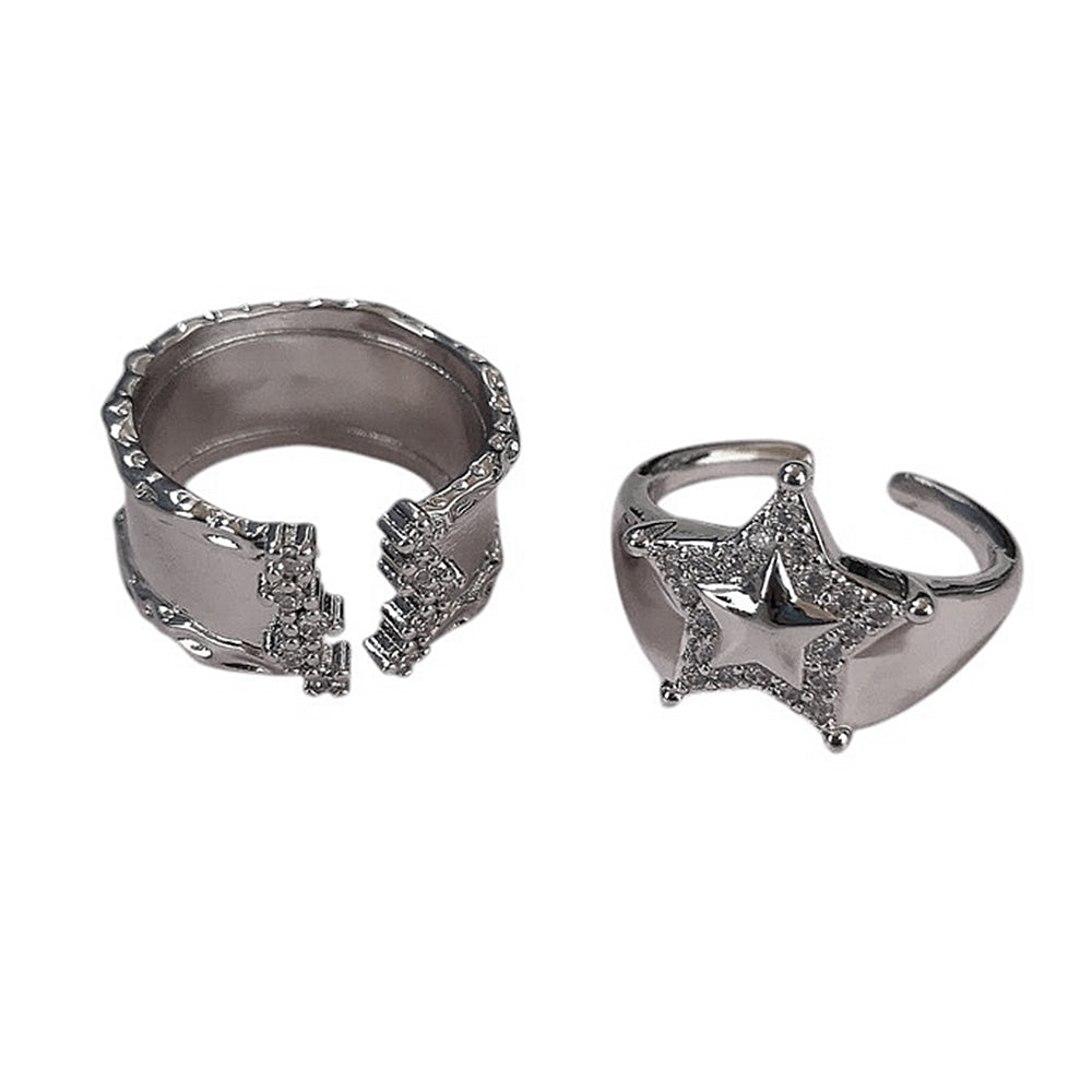 star girl aesthetic ring set boogzel clothing