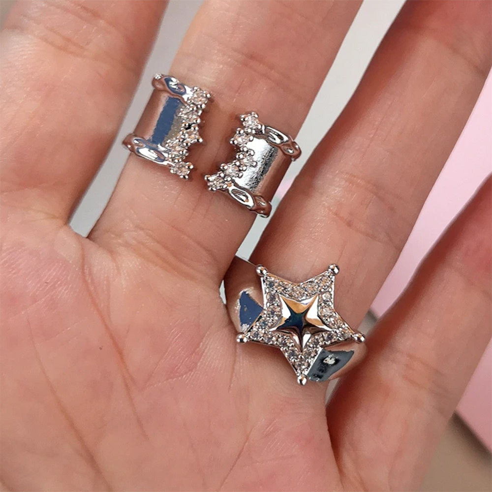 star girl aesthetic ring set boogzel clothing