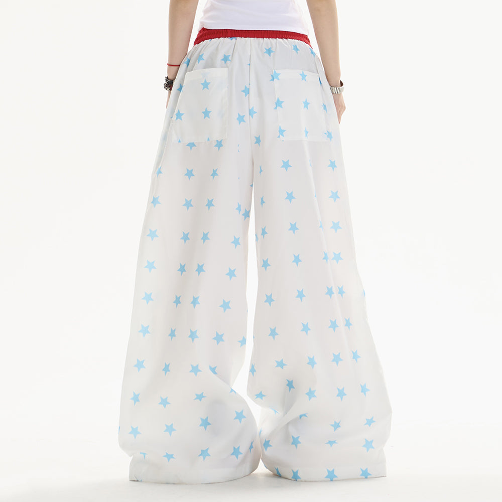star girl aesthetic wide leg trousers boogzel clothing