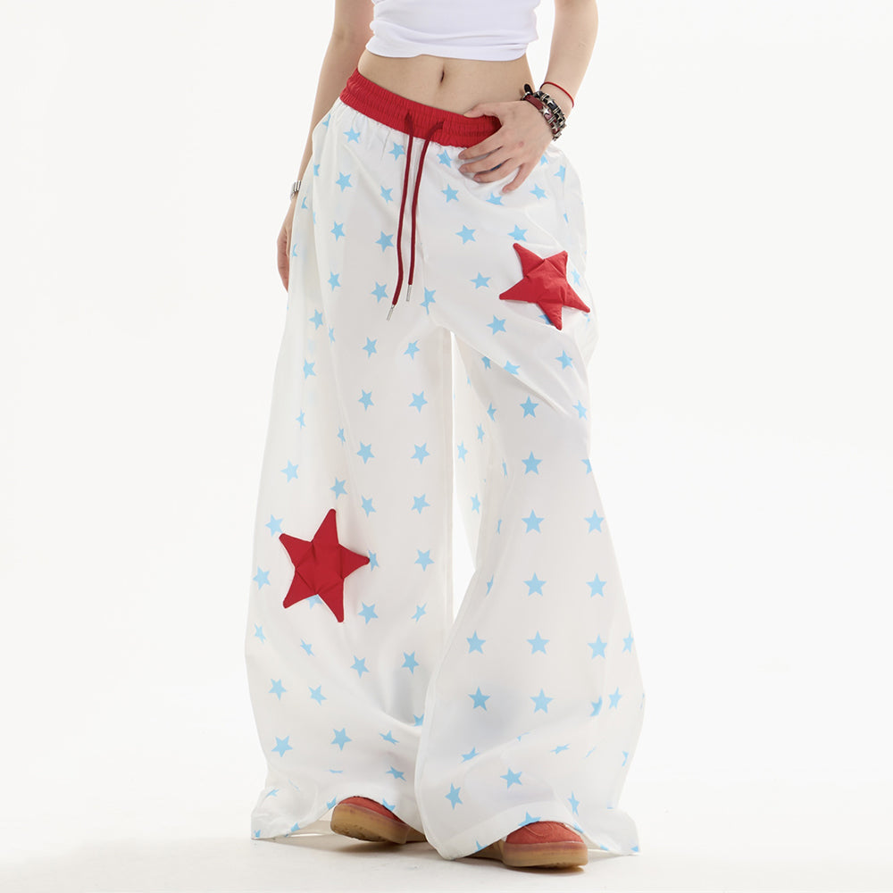 star girl aesthetic wide leg trousers boogzel clothing