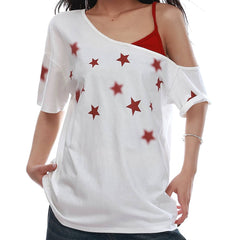 star girl off shoulder graphic tee boogzel clothing