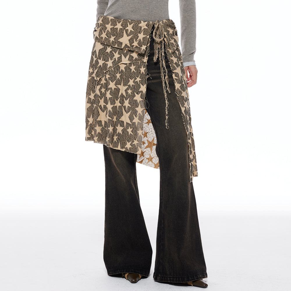 star girl overlay wrap skirt belt boogzel clothing