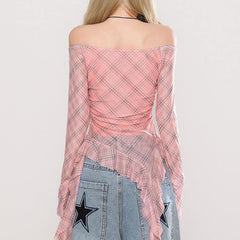 star plaid long sleeve top boogzel clothing