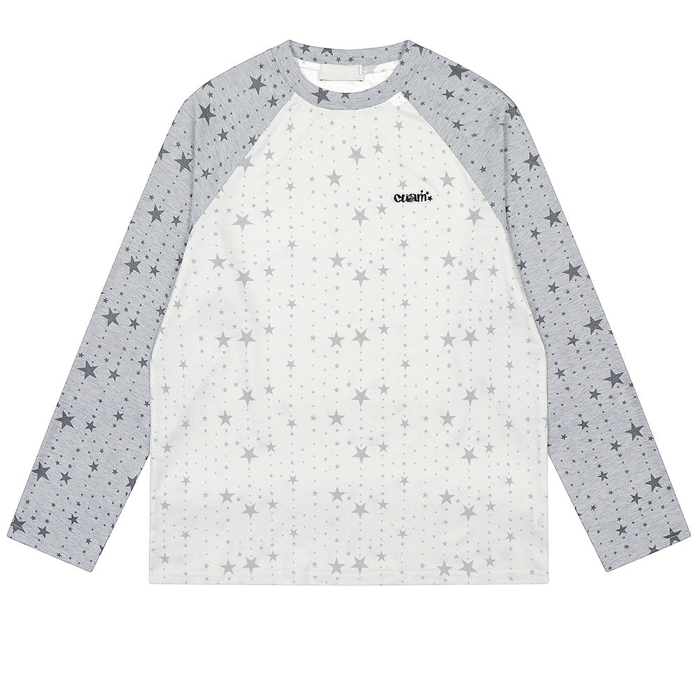 star print raglan long seeve top boogzel clothing