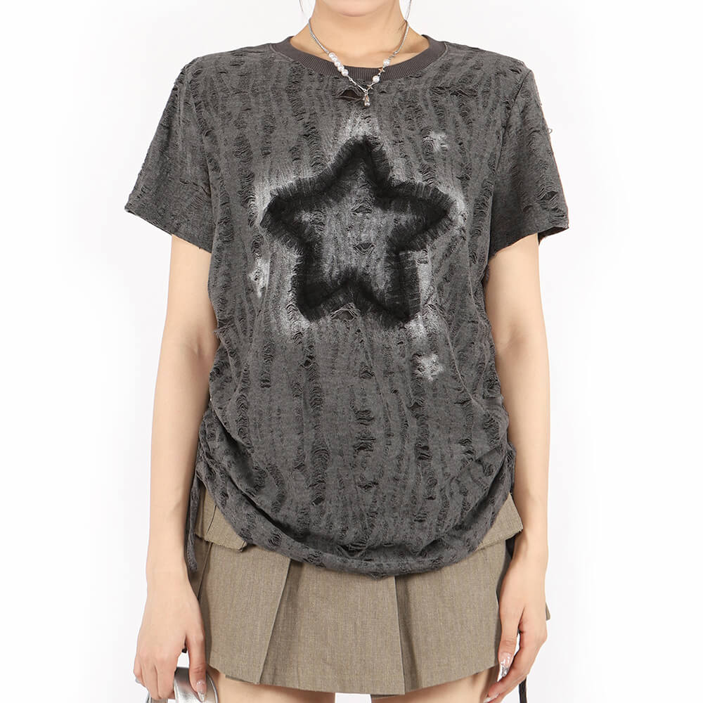star print relaxed fit t-shirt boogzel clothing
