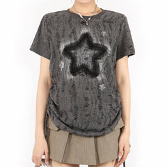 star print relaxed fit t-shirt boogzel clothing