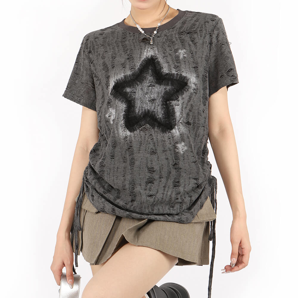 star print relaxed fit t-shirt boogzel clothing
