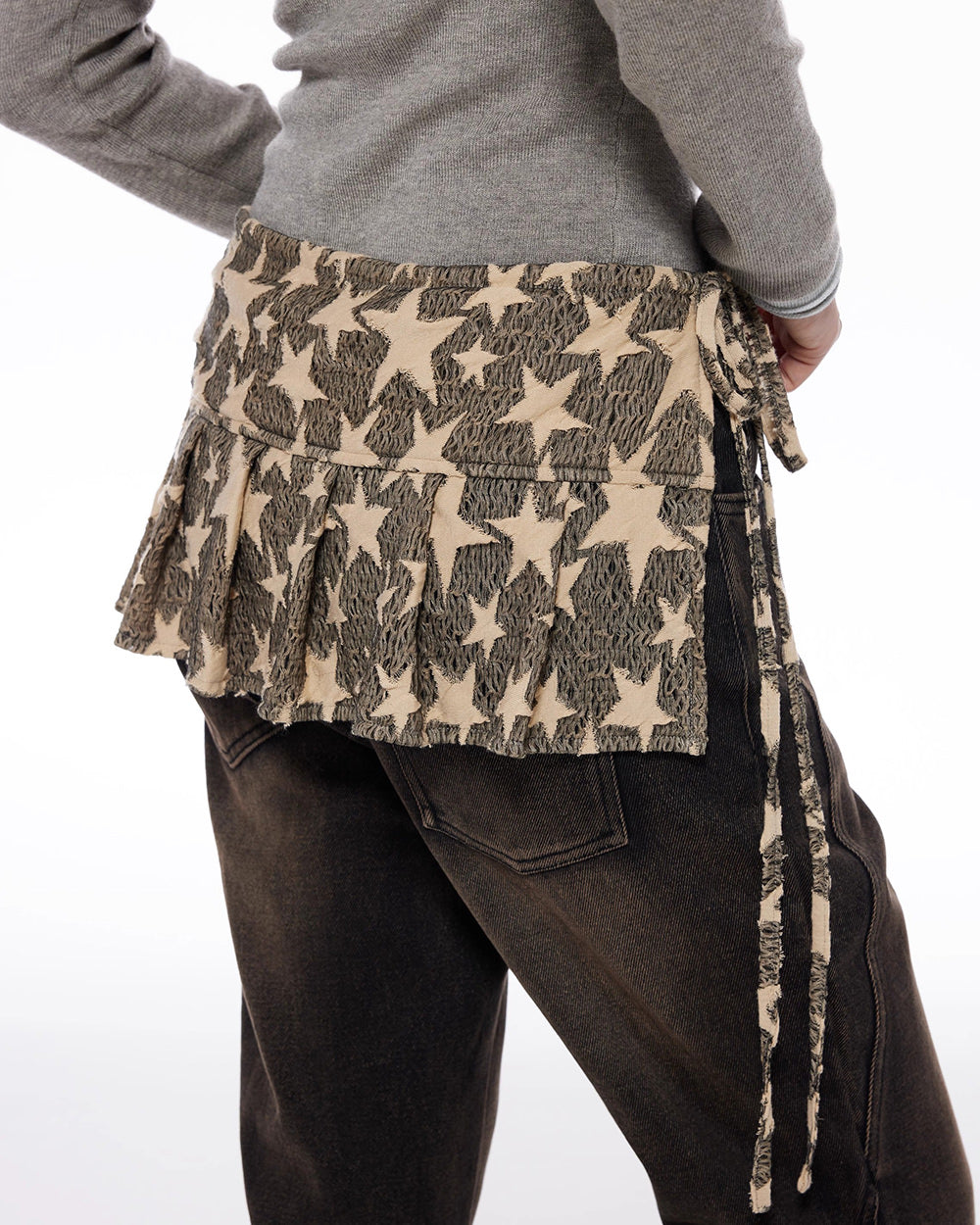 star print y2k overlay belt boogzel clothing