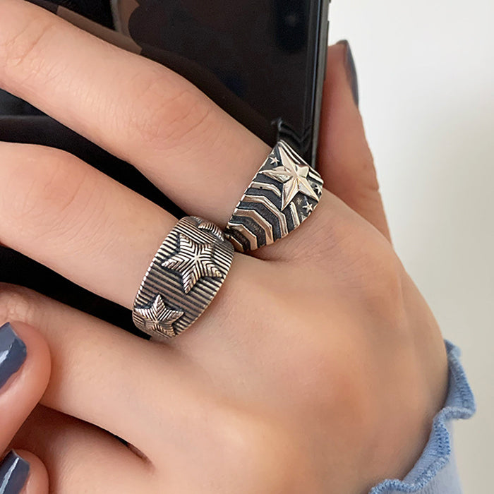 star silver ring boogzel clothing