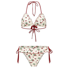 strawberry print bikini set boogzel clothing