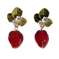 strawberry earrings boogzel clothing