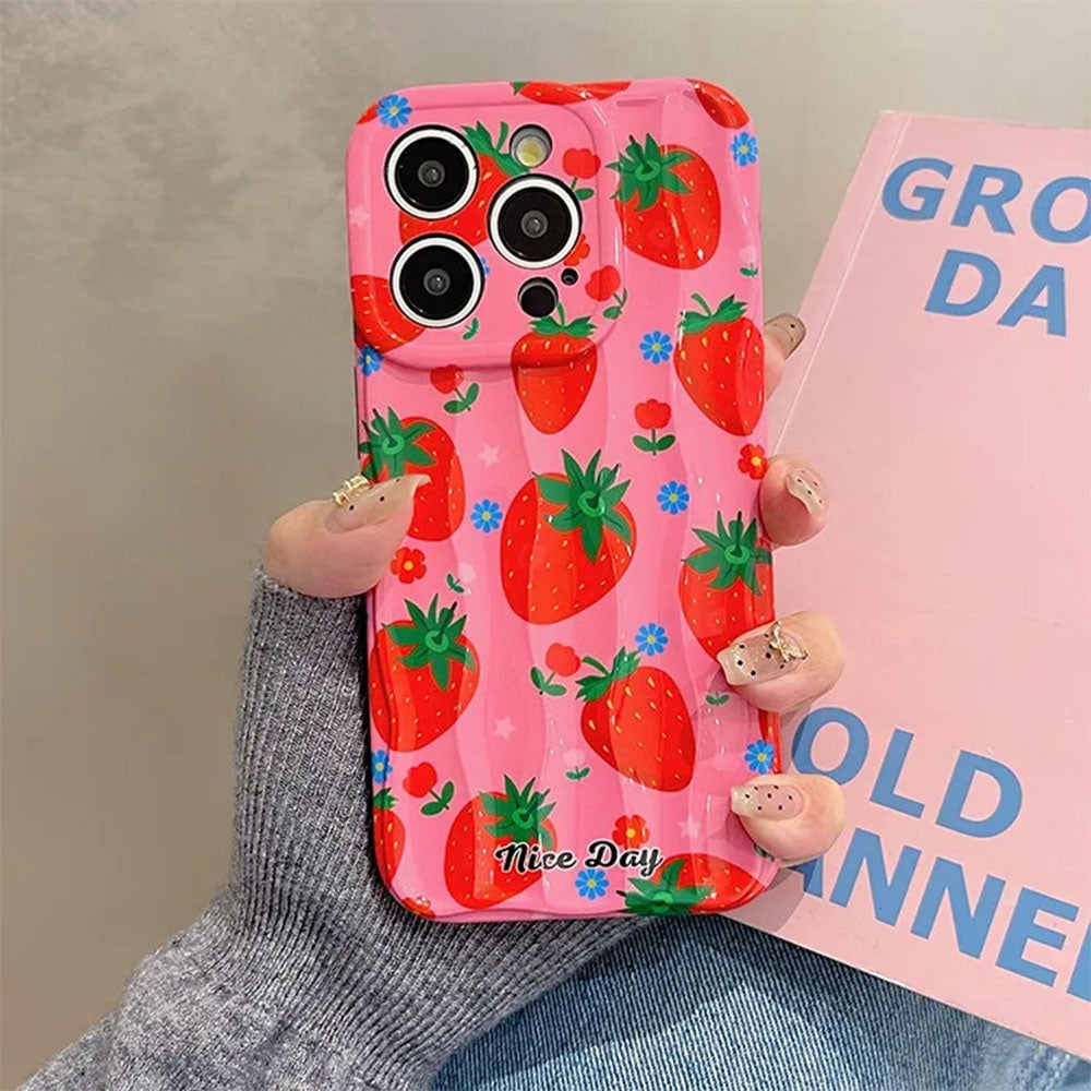 strawberry pattern iphone case boogzel clothing