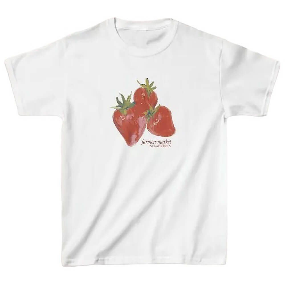 strawberry print t-shirt boogzel clothing