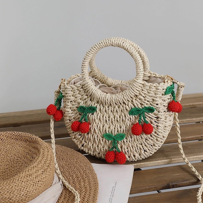 cherry straw bag boogzel clothing