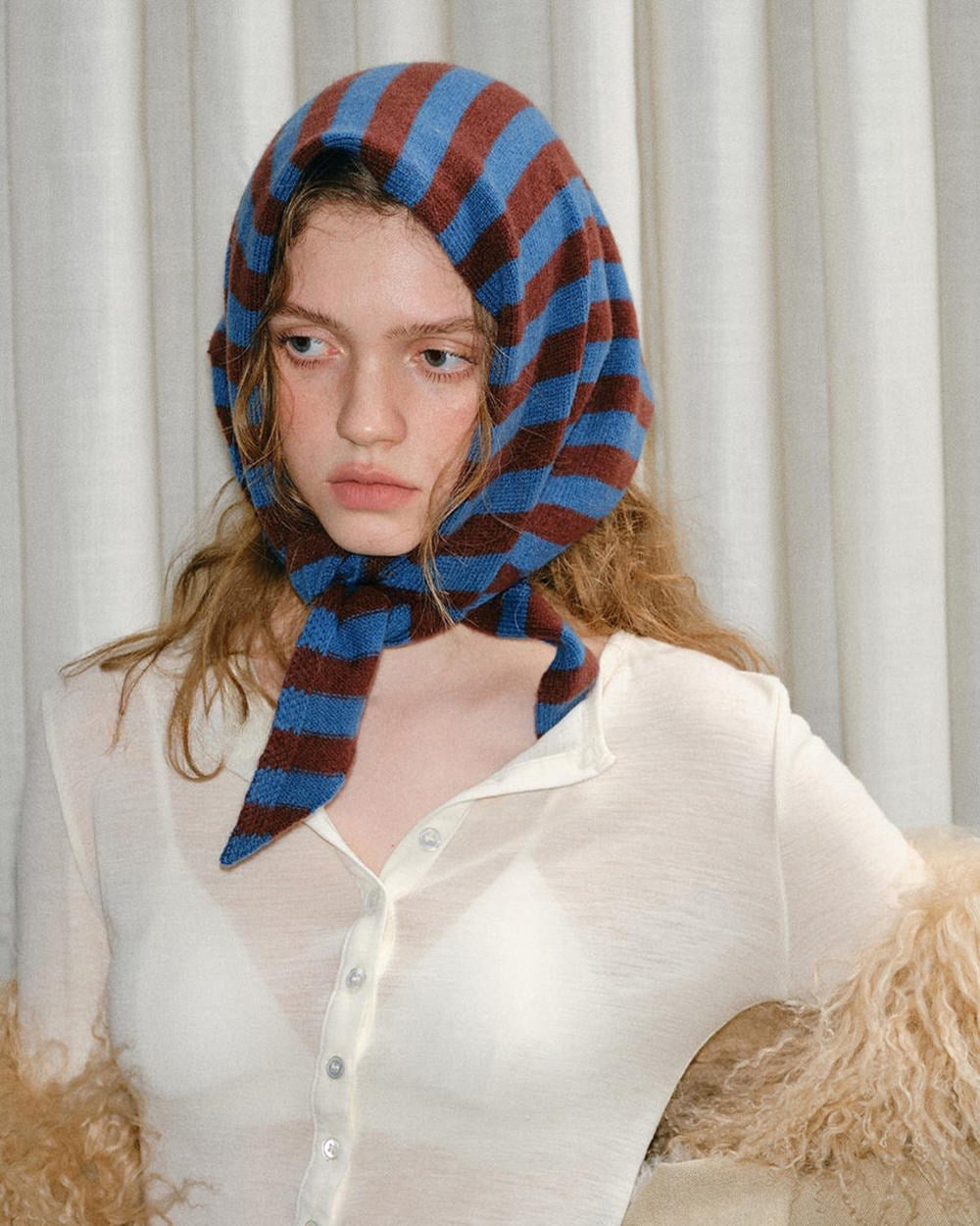 striped knit scarf bandana boogzel clothing