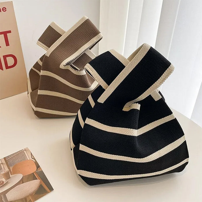 striped mini crochet bag boogzel clothing