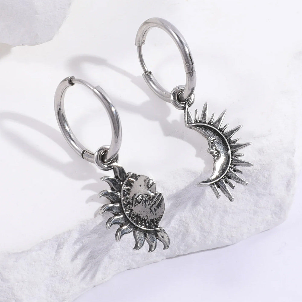 sun and moon aesthetic earrings boogzel clothing
