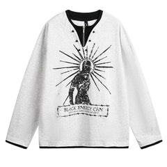 sunburst print top boogzel clothing