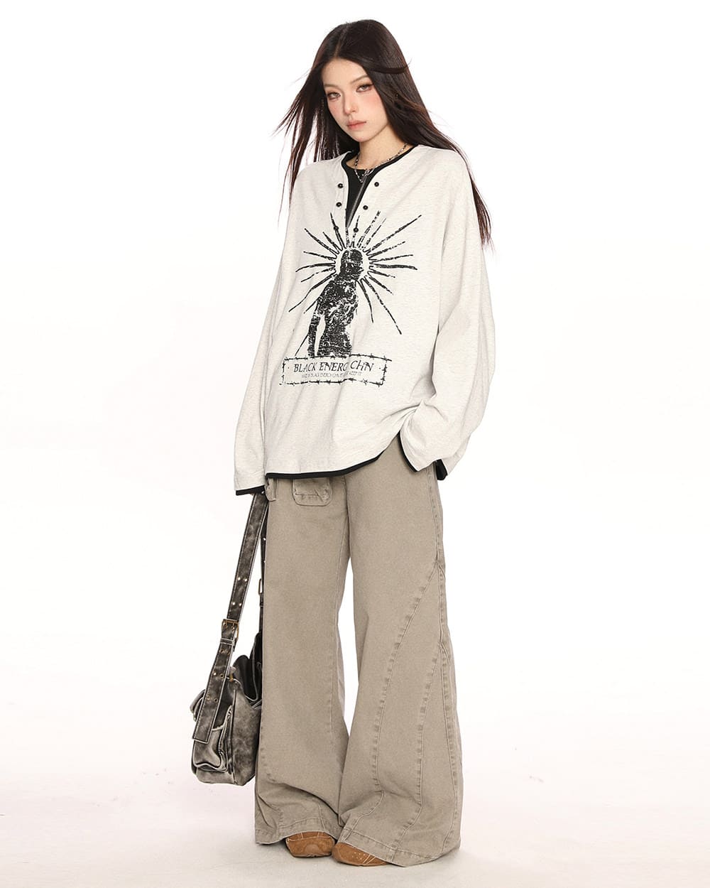 sunburst print top boogzel clothing
