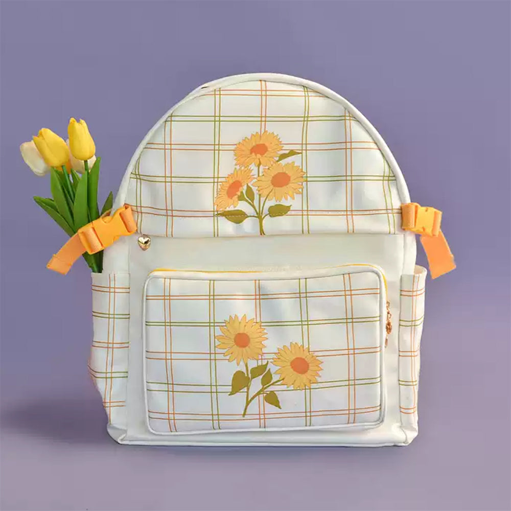 sunflower plaid backpack boogzel clothing